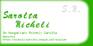 sarolta micheli business card